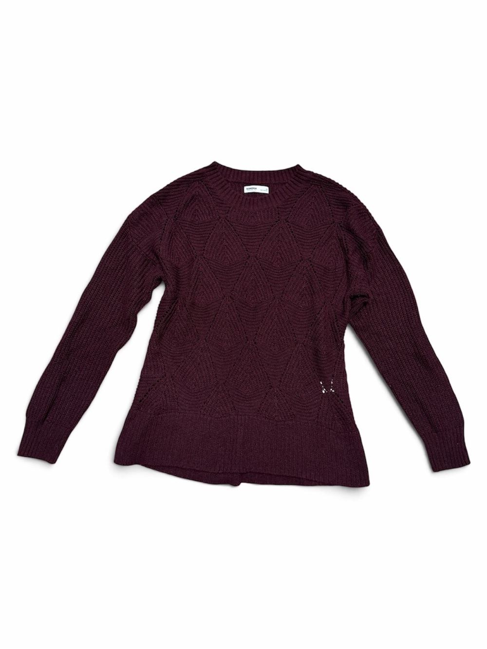 Sonoma Plum Cable Knit Crewneck Sweater